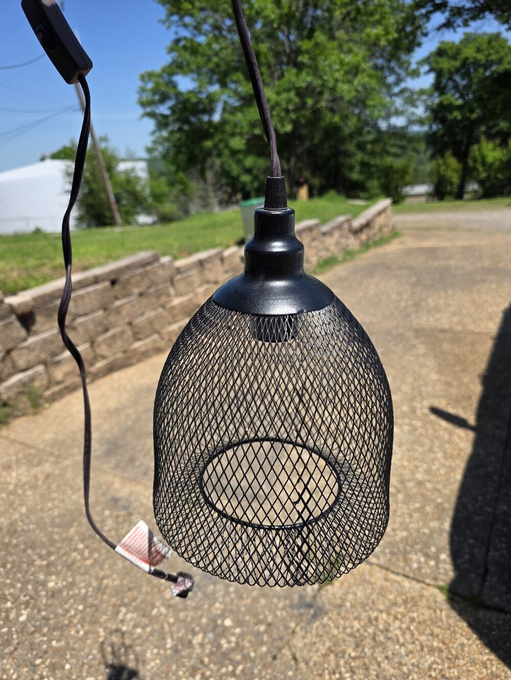 Black Mesh Industrial  Pendant Light